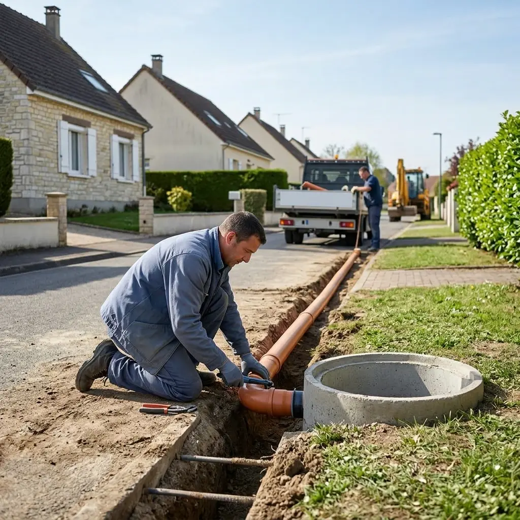 Raccordement au tout à l'égout Saint-Denis-lès-Rebais (77510)
