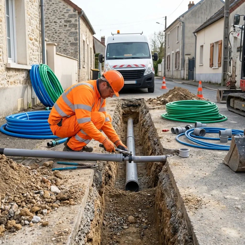 Raccordement au tout à l'égout Villeneuve-sur-Bellot (77510)