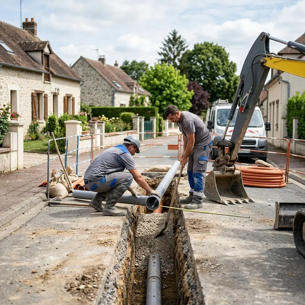 Raccordement au tout à l'égout Mons-en-Montois (77520)