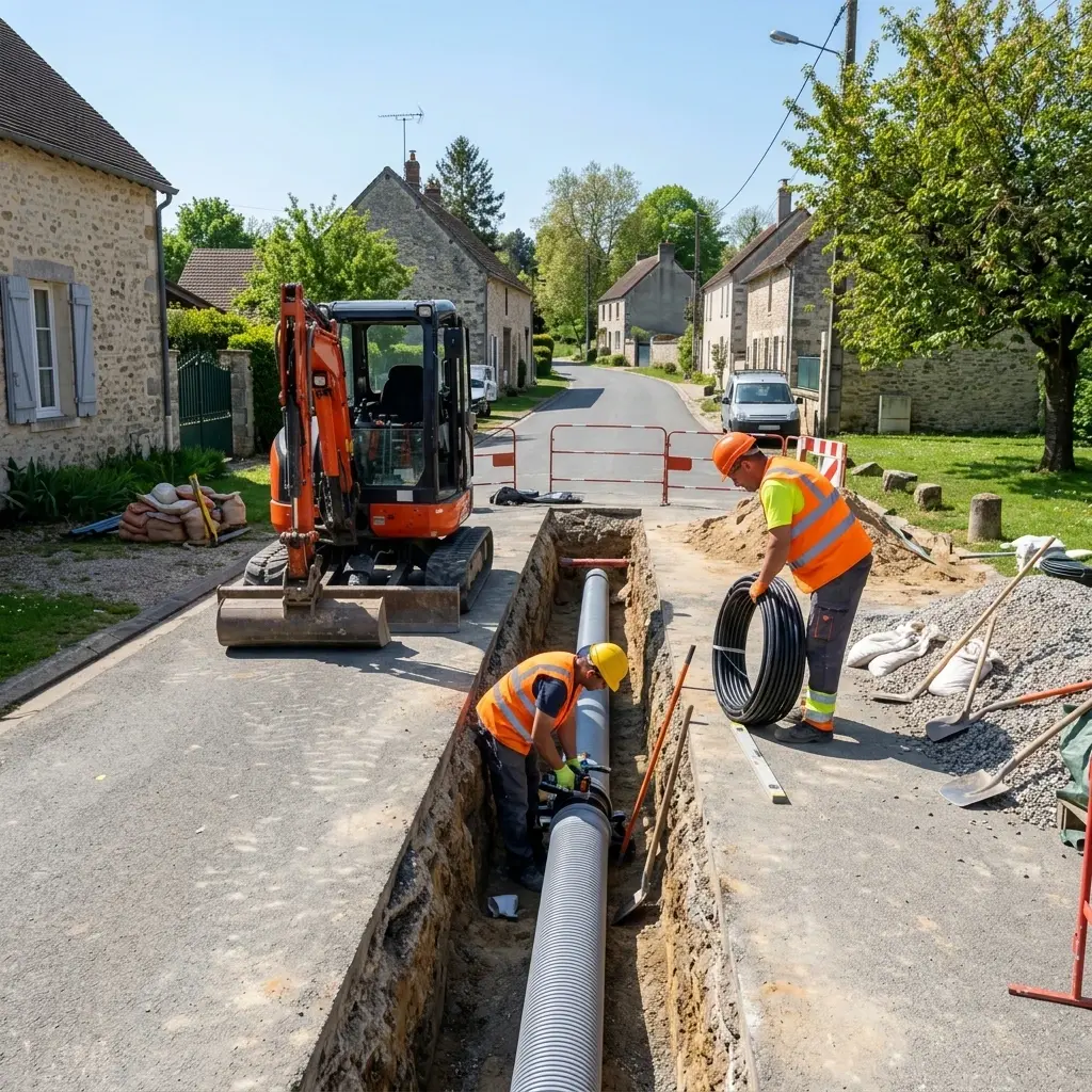 Raccordement au tout à l'égout Sognolles-en-Montois (77520)