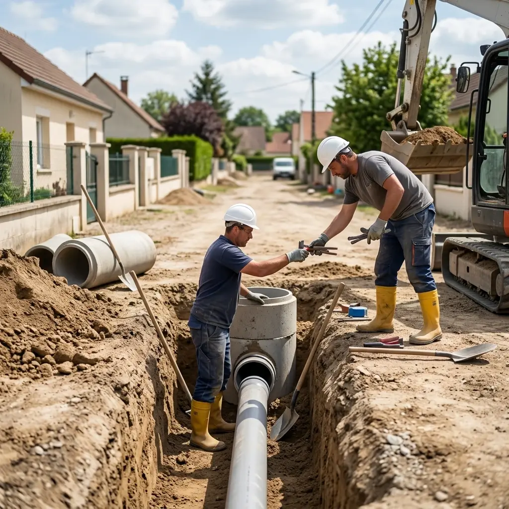 Raccordement au tout à l'égout Réau (77550)