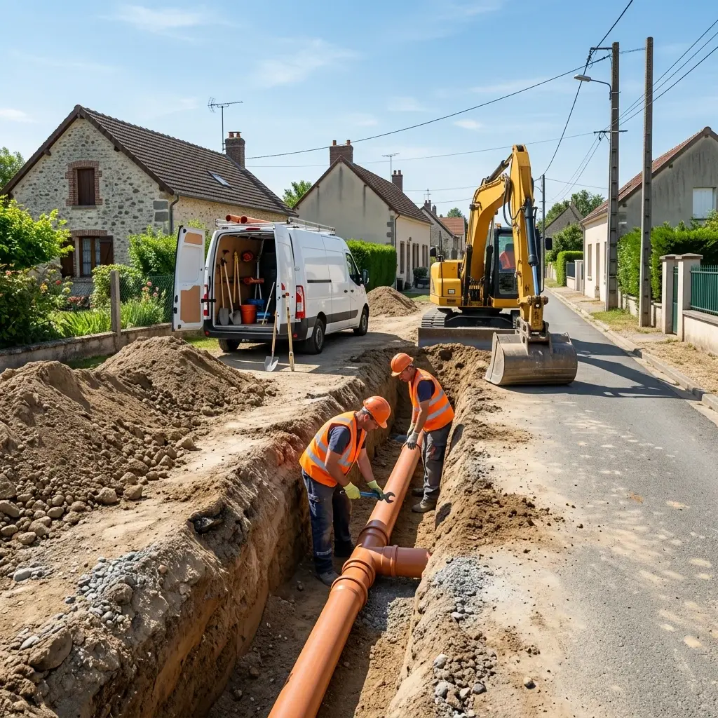 Raccordement au tout à l'égout Beauchery-Saint-Martin (77560)