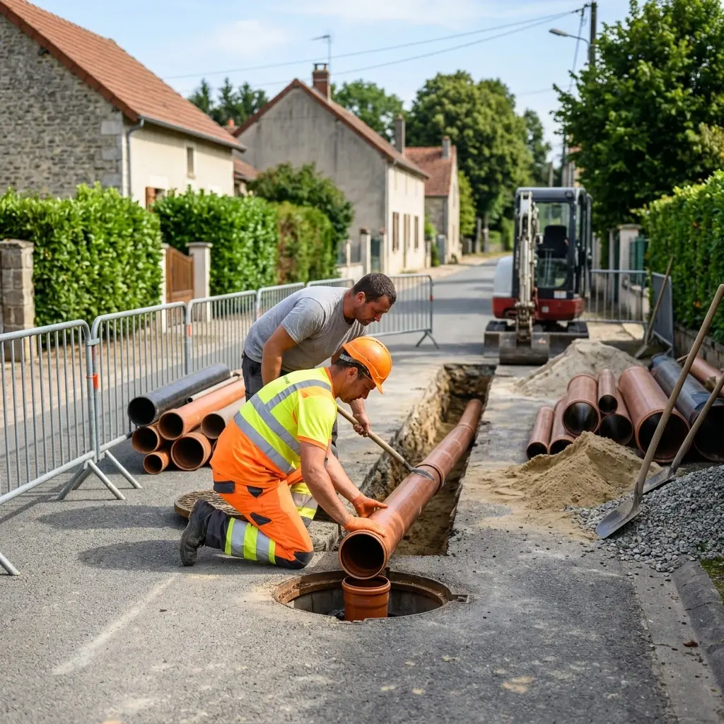 Raccordement au tout à l'égout Bougligny (77570)