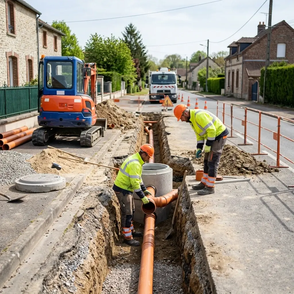 Raccordement au tout à l'égout Madeleine-sur-Loing (77570)
