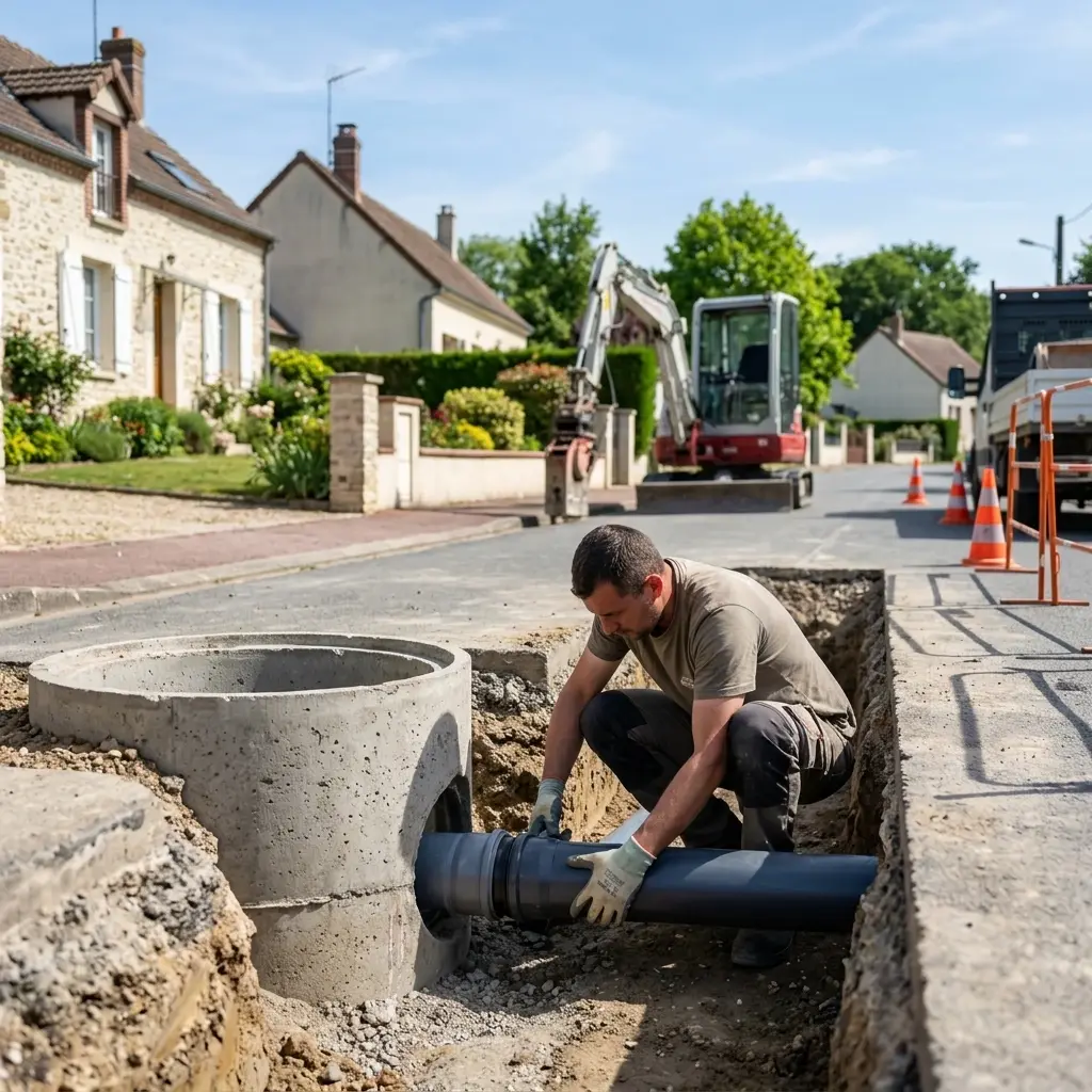 Raccordement au tout à l'égout Coutevroult (77580)