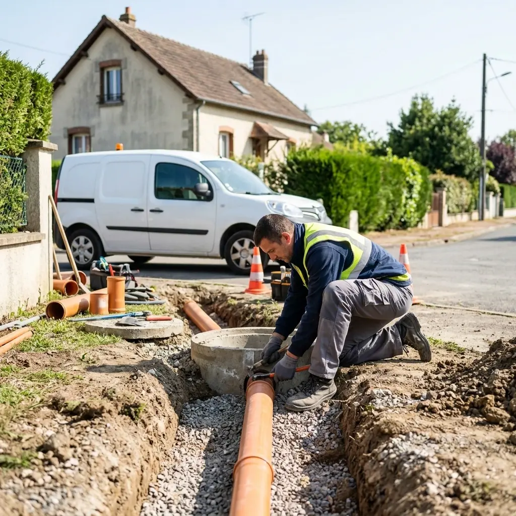 Raccordement au tout à l'égout Haute-Maison (77580)