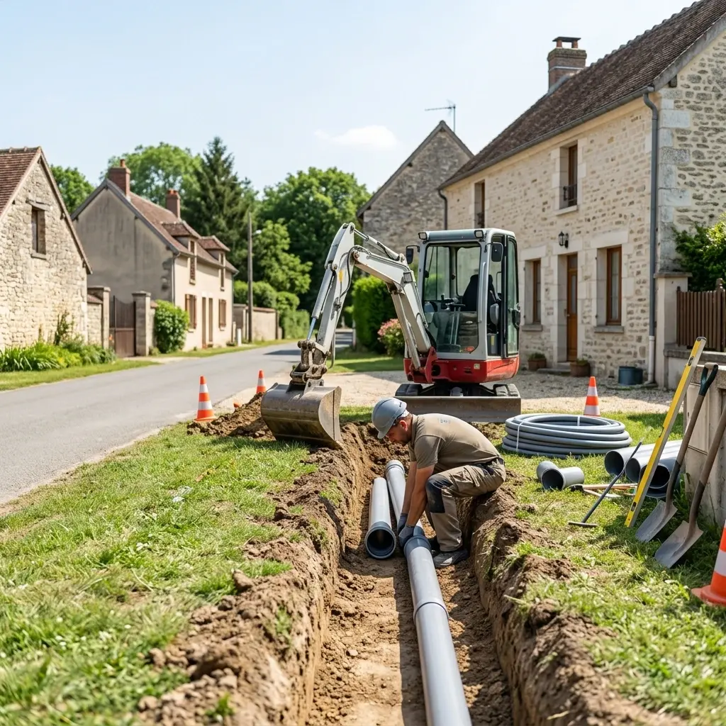 Raccordement au tout à l'égout Maisoncelles-en-Brie (77580)