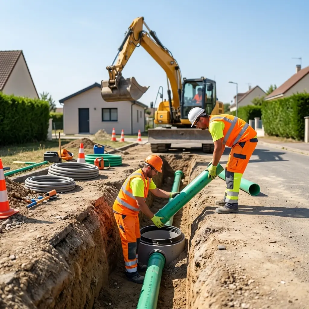 Raccordement au tout à l'égout Pierre-Levée (77580)