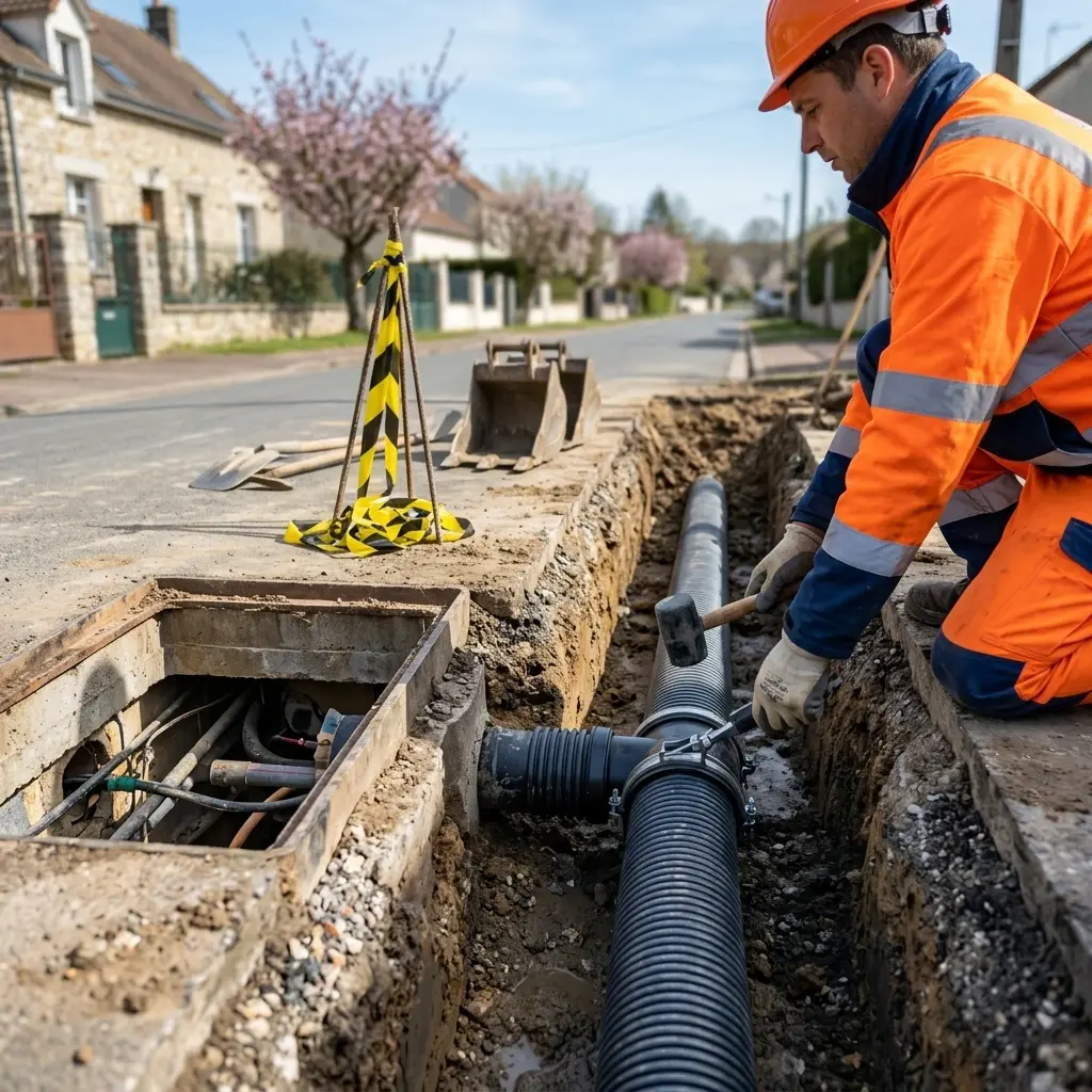 Raccordement au tout à l'égout Villiers-sur-Morin (77580)