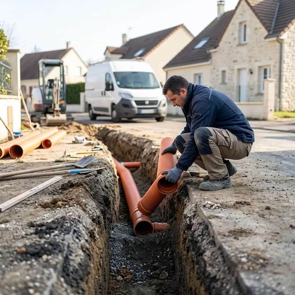 Raccordement au tout à l'égout Fontaine-le-Port (77590)