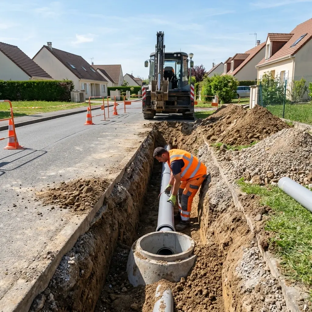 Raccordement au tout à l'égout Bussy-Saint-Martin (77600)