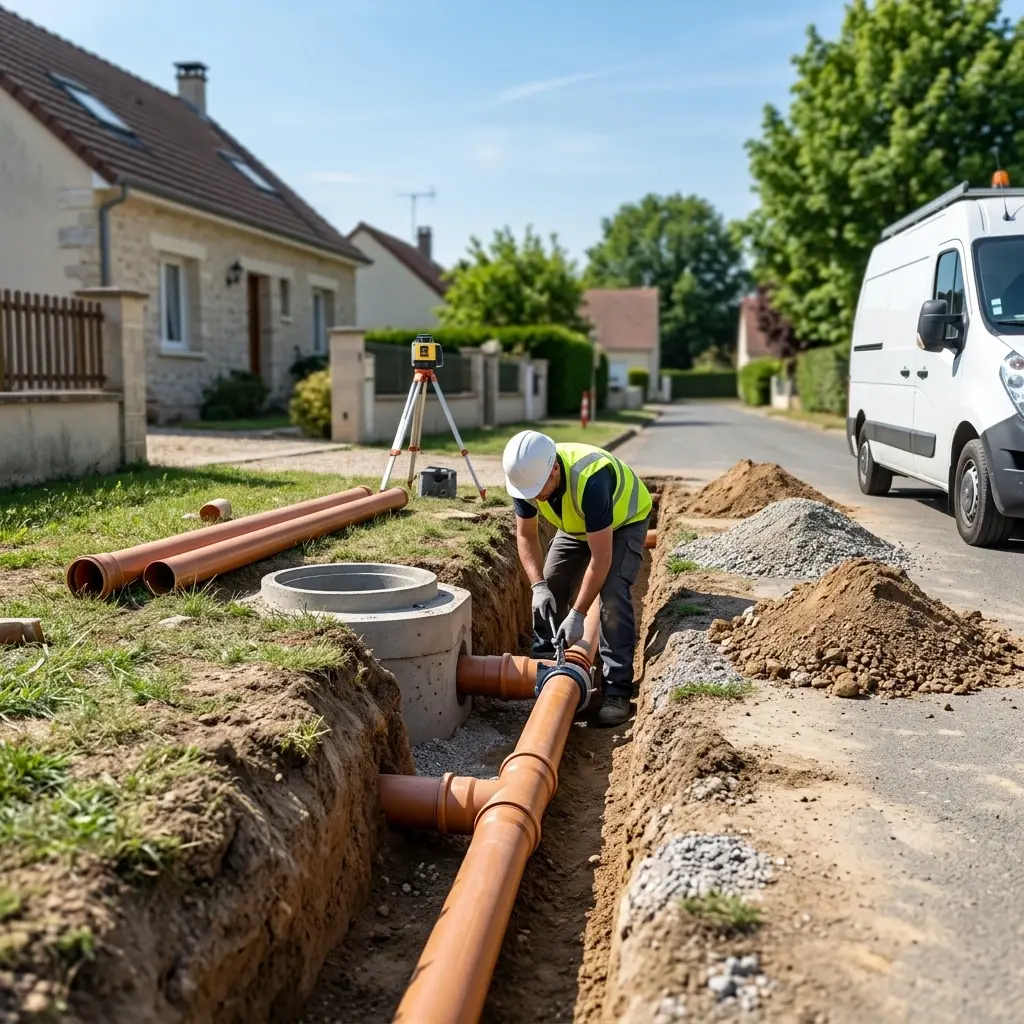 Raccordement au tout à l'égout Houssaye-en-Brie (77610)