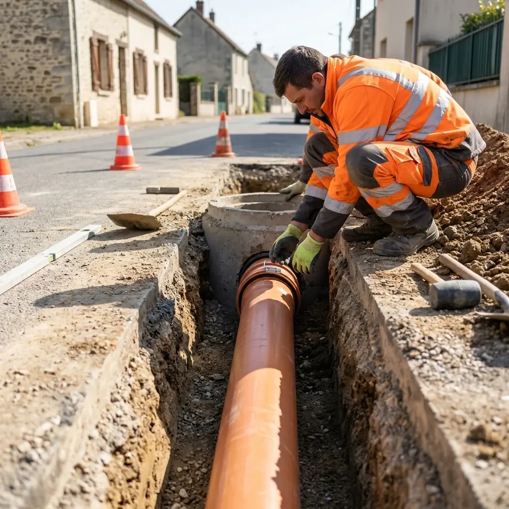 Expertise en raccordement au tout à l'égout à Bransles