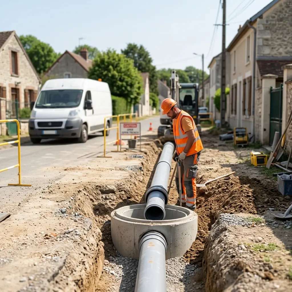 Raccordement au tout à l'égout Bransles (77620)
