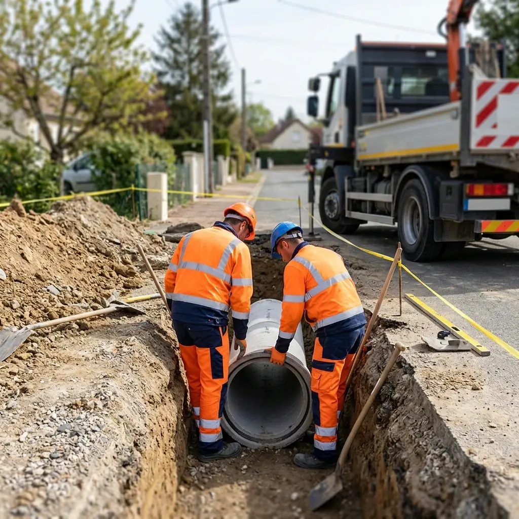 Raccordement au tout à l'égout Jouarre (77640)