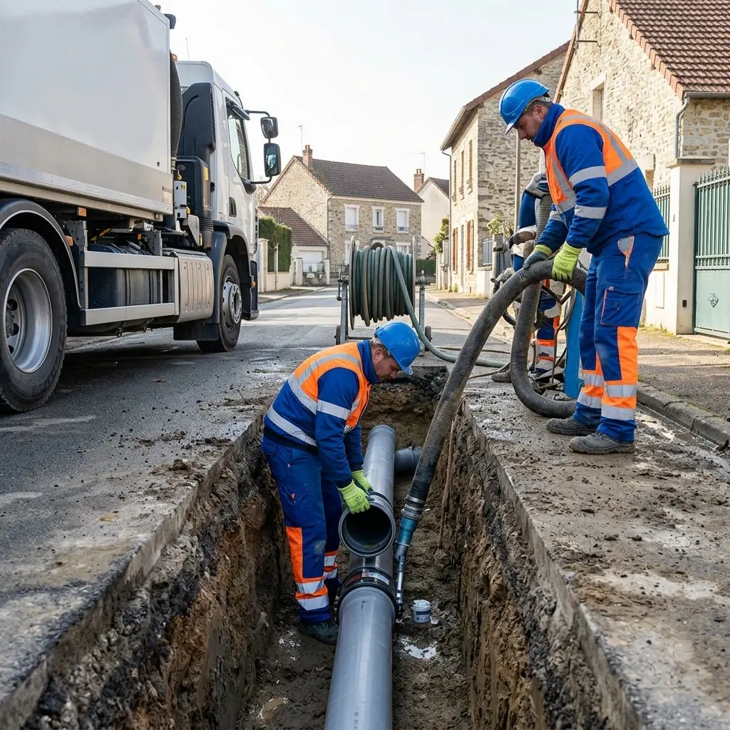 Raccordement au tout à l'égout Chalmaison (77650)