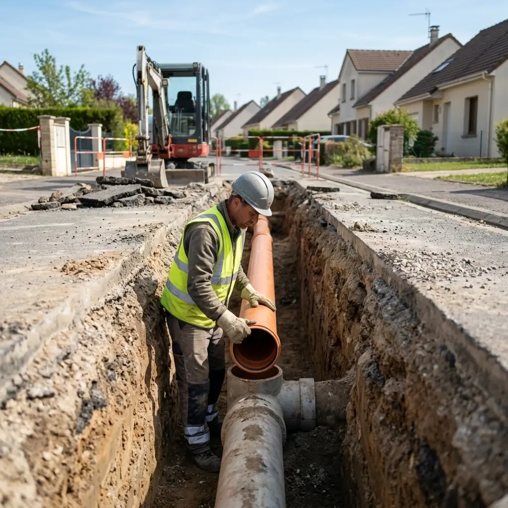Raccordement au tout à l'égout Saint-Mammès (77670)