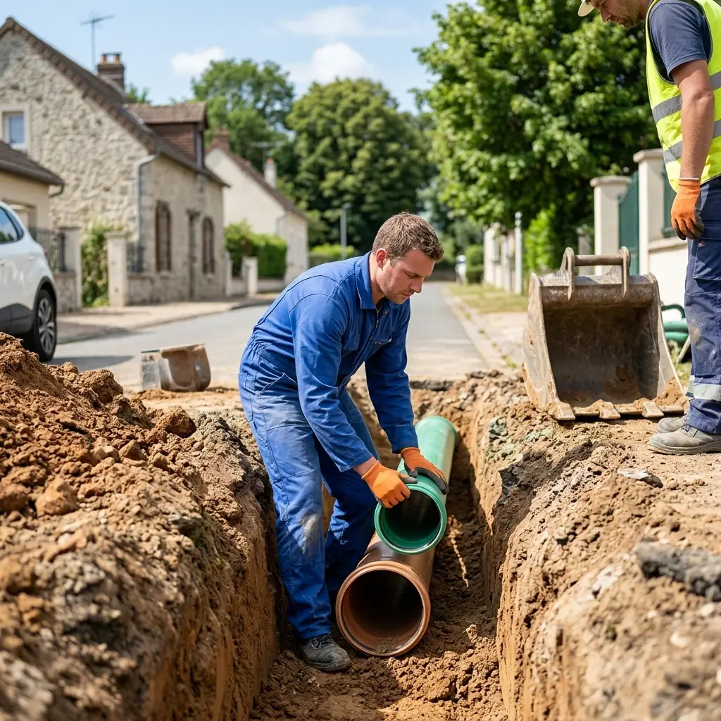 Raccordement au tout à l'égout Vernou-la-Celle-sur-Seine (77670)