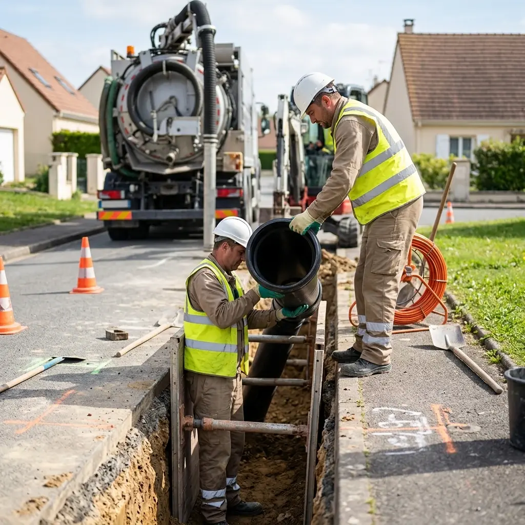 Raccordement au tout à l'égout Roissy-en-Brie (77680)