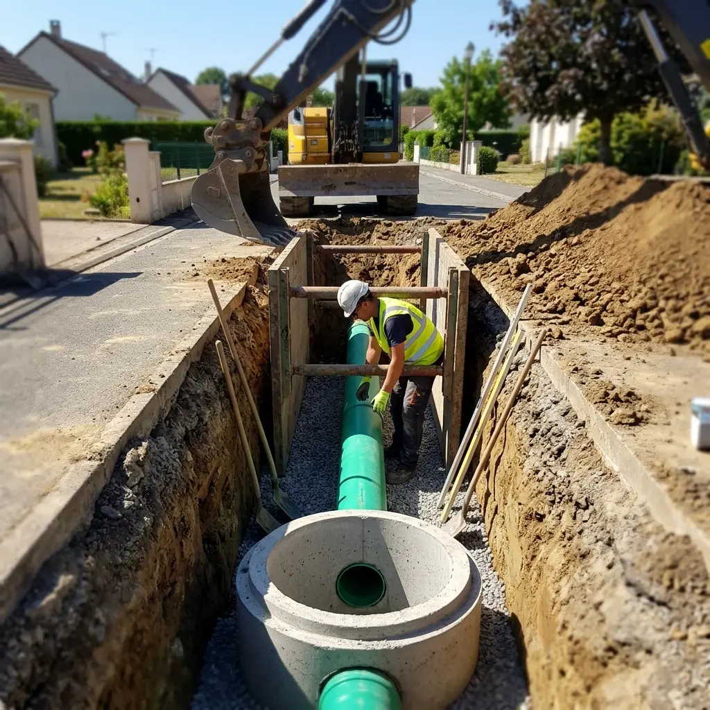 Raccordement au tout à l'égout Lorrez-le-Bocage-Préaux (77710)