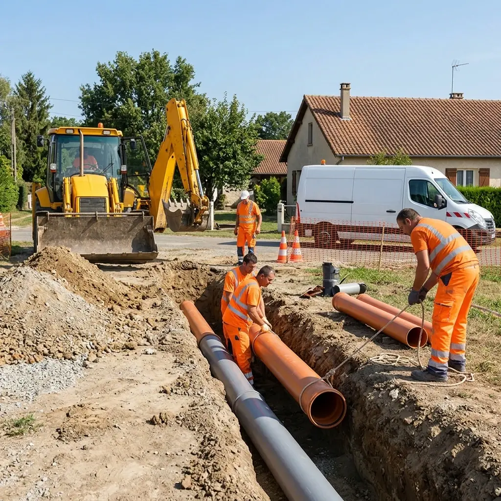 Raccordement au tout à l'égout Villebéon (77710)