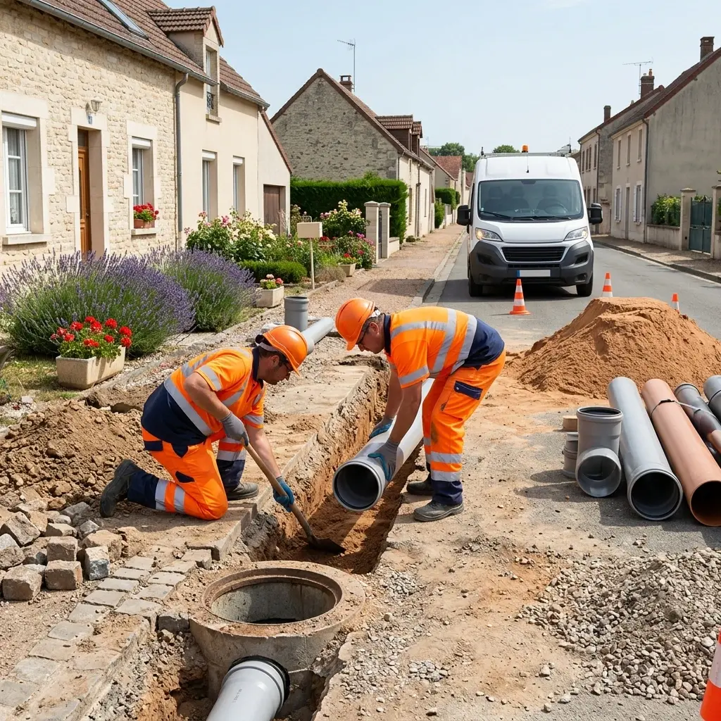 Raccordement au tout à l'égout Villemaréchal (77710)