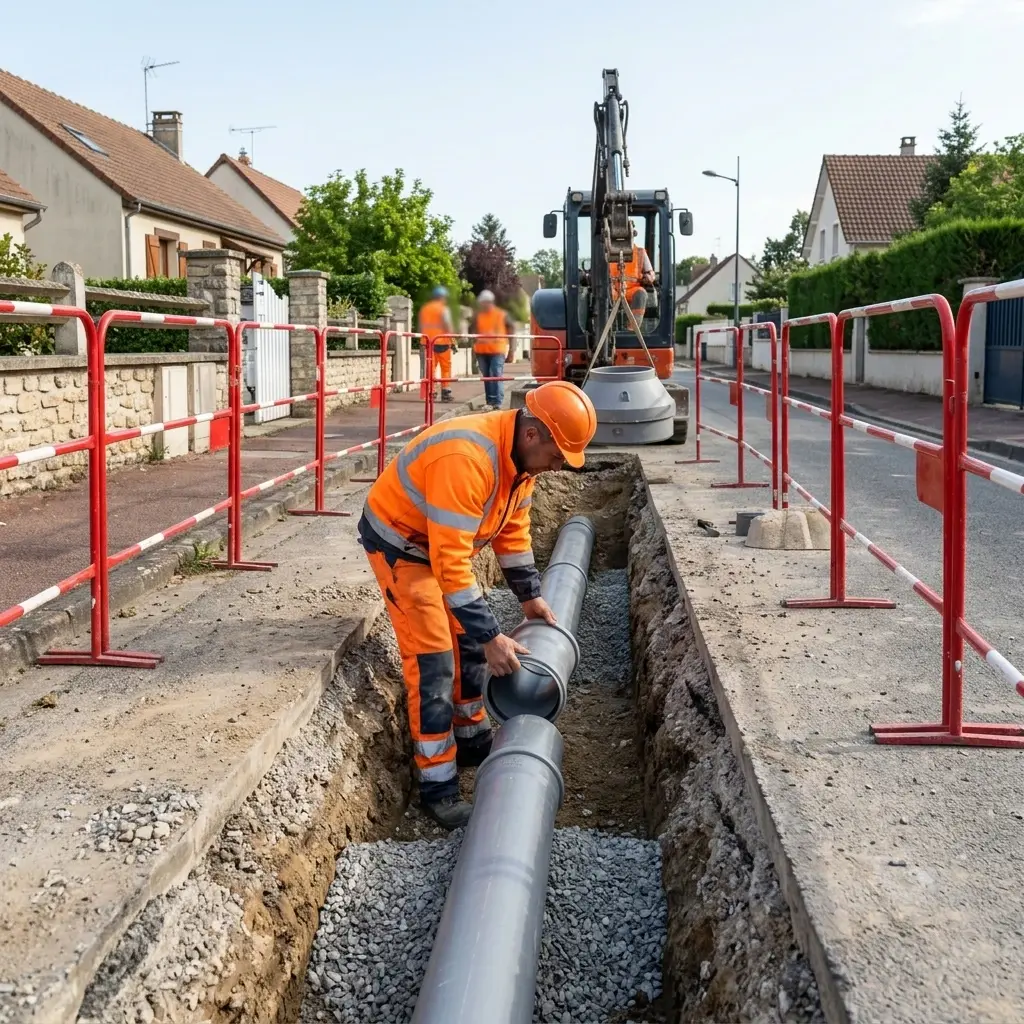 Raccordement au tout à l'égout Saint-Ouen-en-Brie (77720)