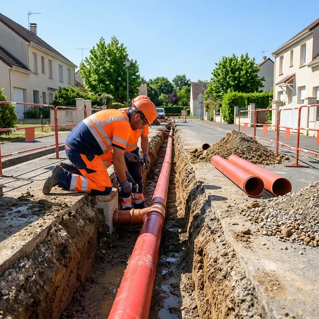 Raccordement au tout à l'égout Saint-Ouen-sur-Morin (77750)