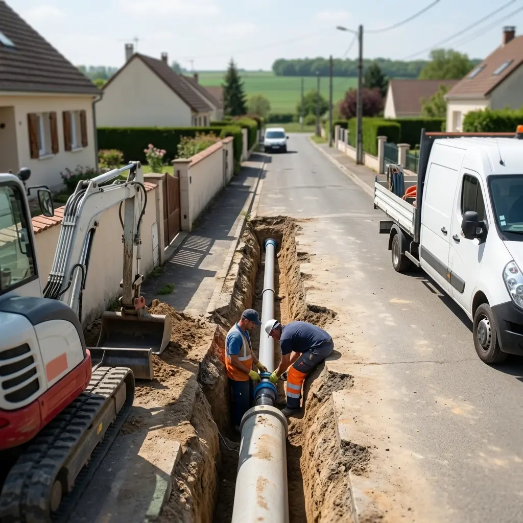 Raccordement au tout à l'égout Boissy-aux-Cailles (77760)