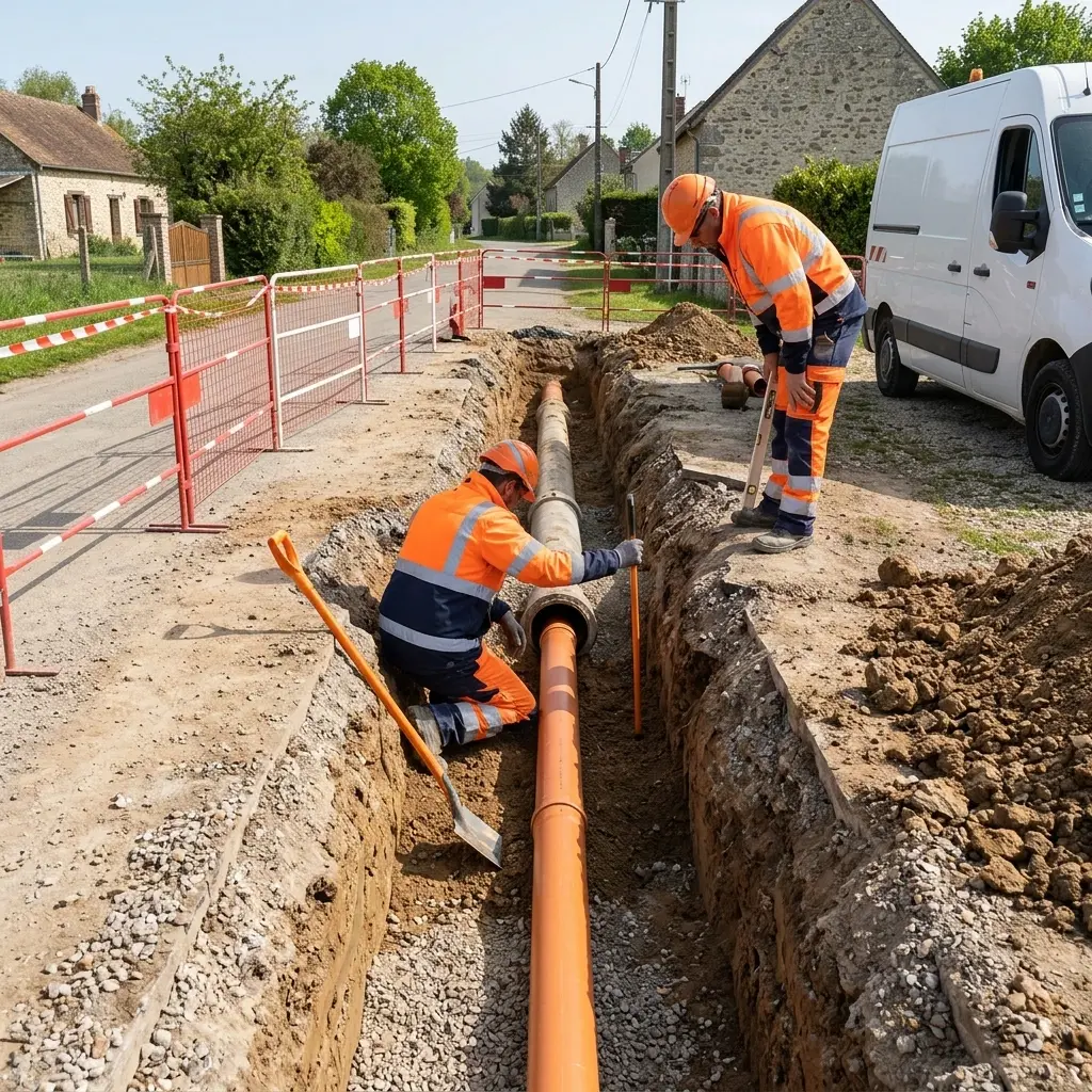 Raccordement au tout à l'égout Buthiers (77760)