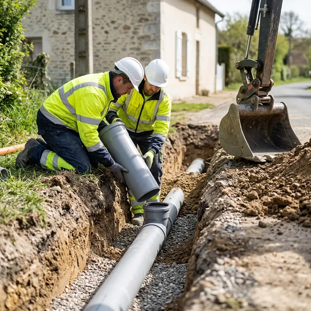 Raccordement au tout à l'égout Fromont (77760)