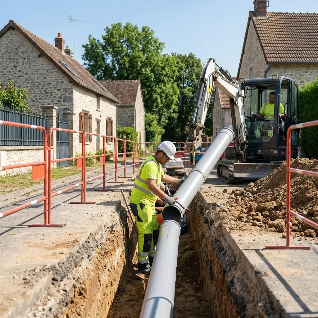 Raccordement au tout à l'égout Larchant (77760)