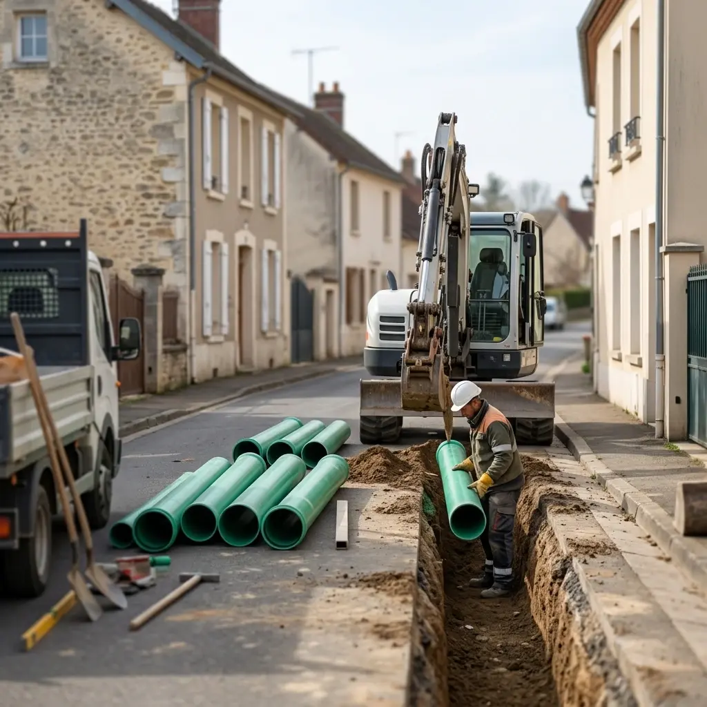 Raccordement au tout à l'égout Nanteau-sur-Essonne (77760)