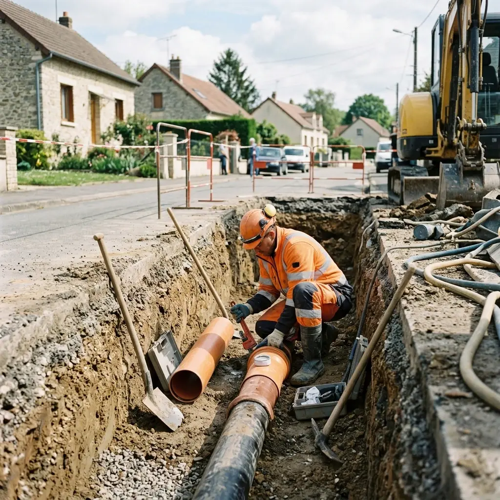 Raccordement au tout à l'égout Rumont (77760)