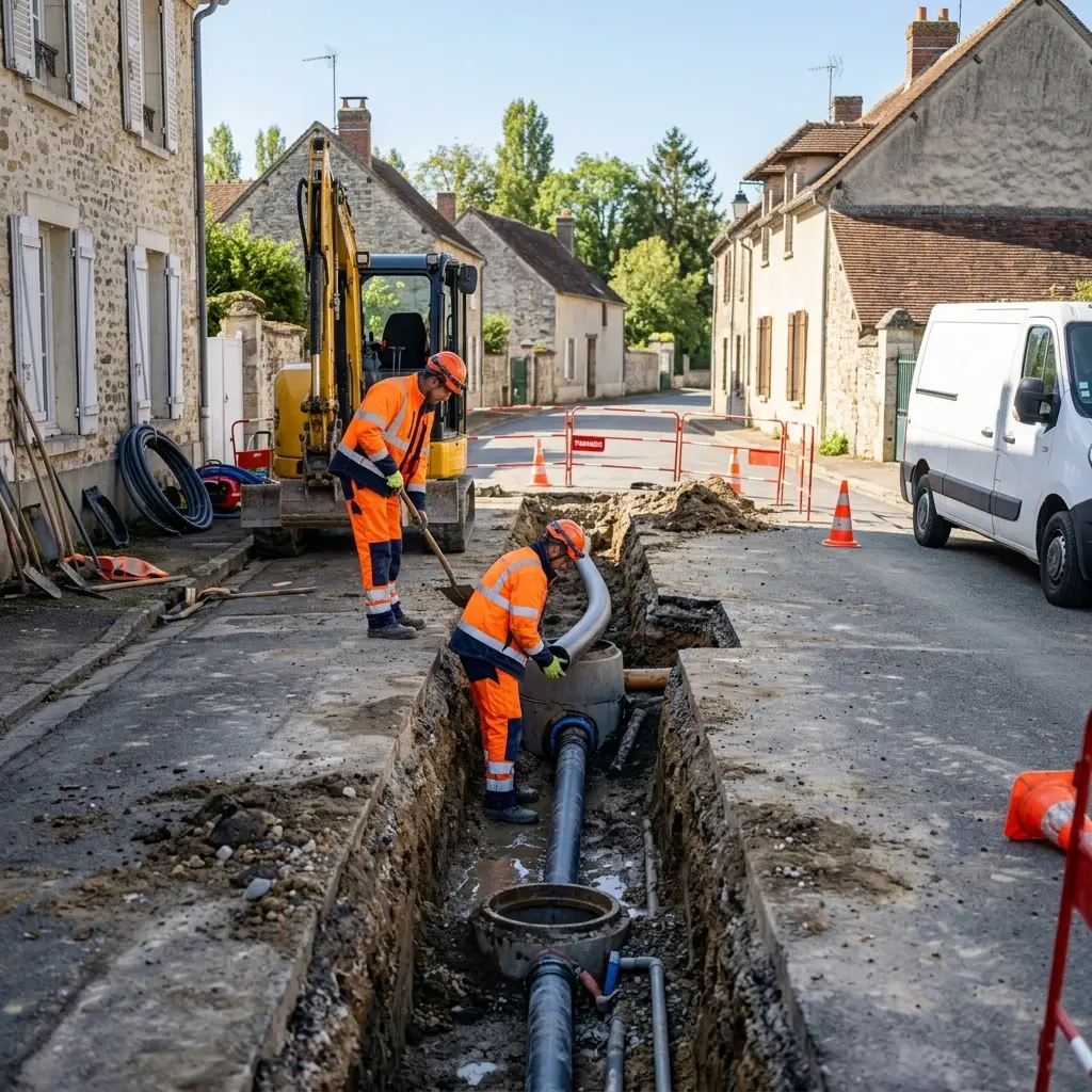Raccordement au tout à l'égout Bourron-Marlotte (77780)