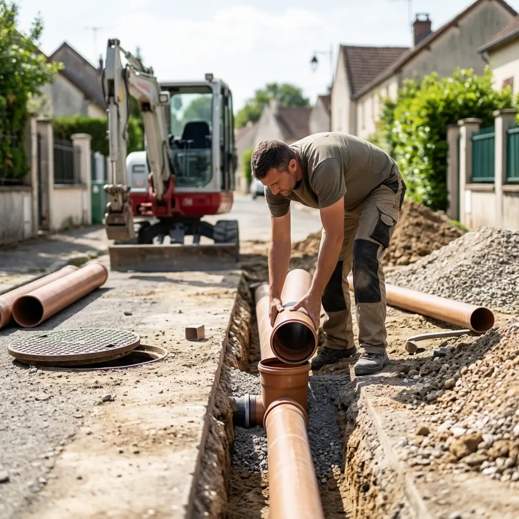 Raccordement au tout à l'égout Les Écrennes (77820)