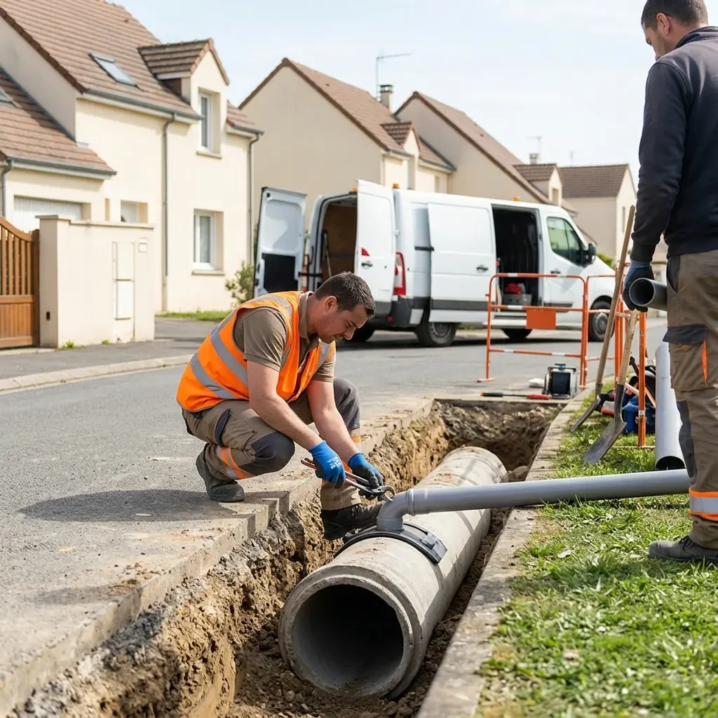 Raccordement au tout à l'égout Valence-en-Brie (77830)