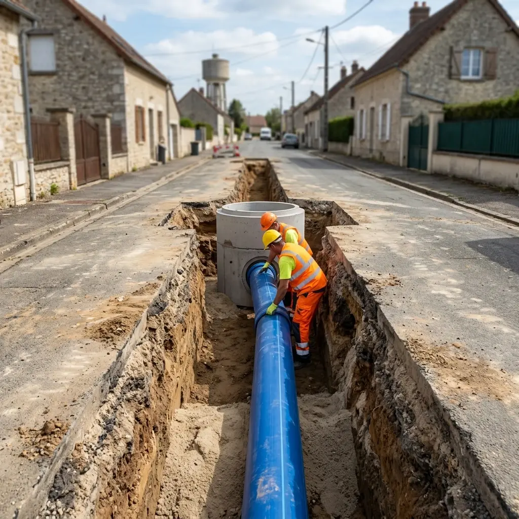 Raccordement au tout à l'égout Coulombs-en-Valois (77840)