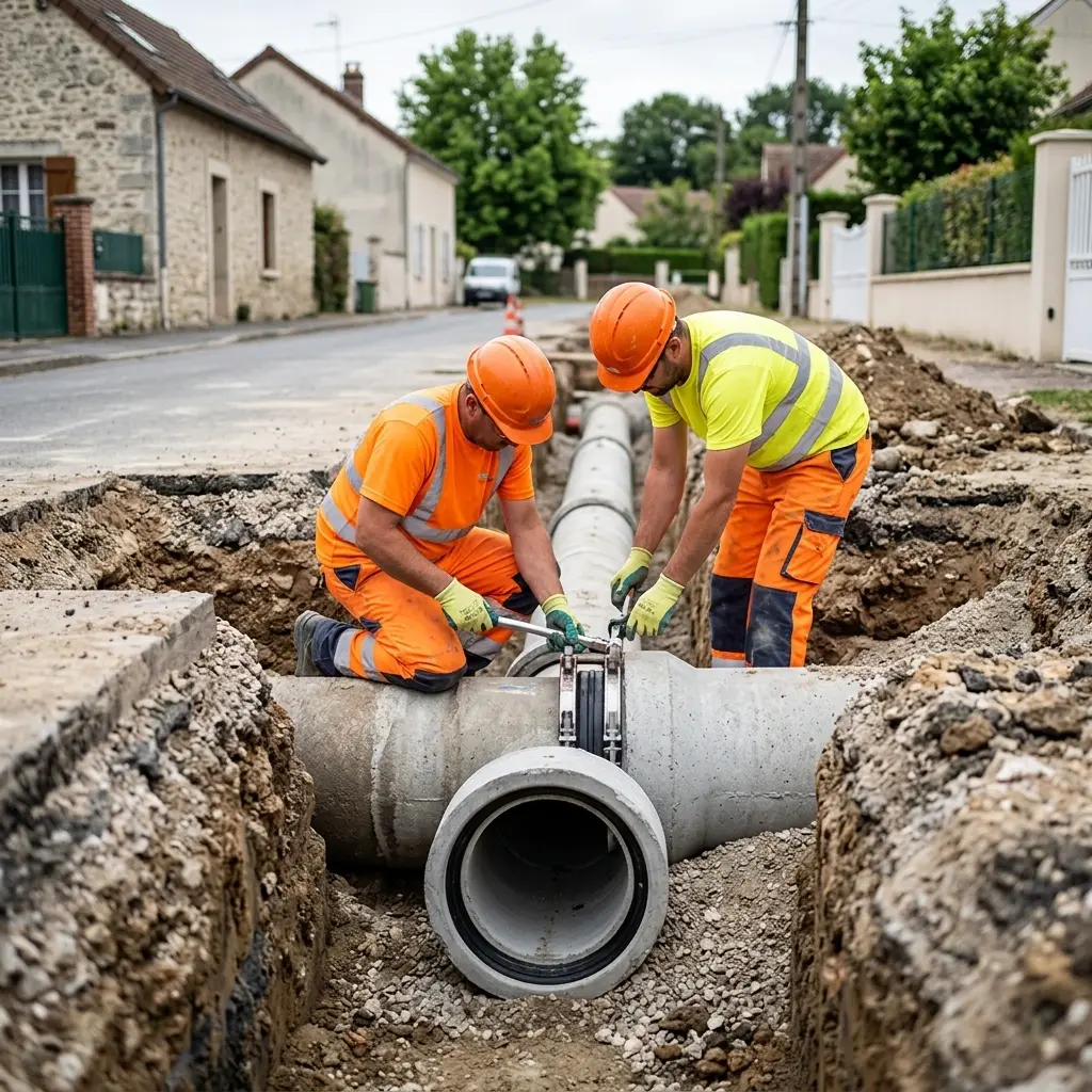Raccordement au tout à l'égout Couilly-Pont-aux-Dames (77860)