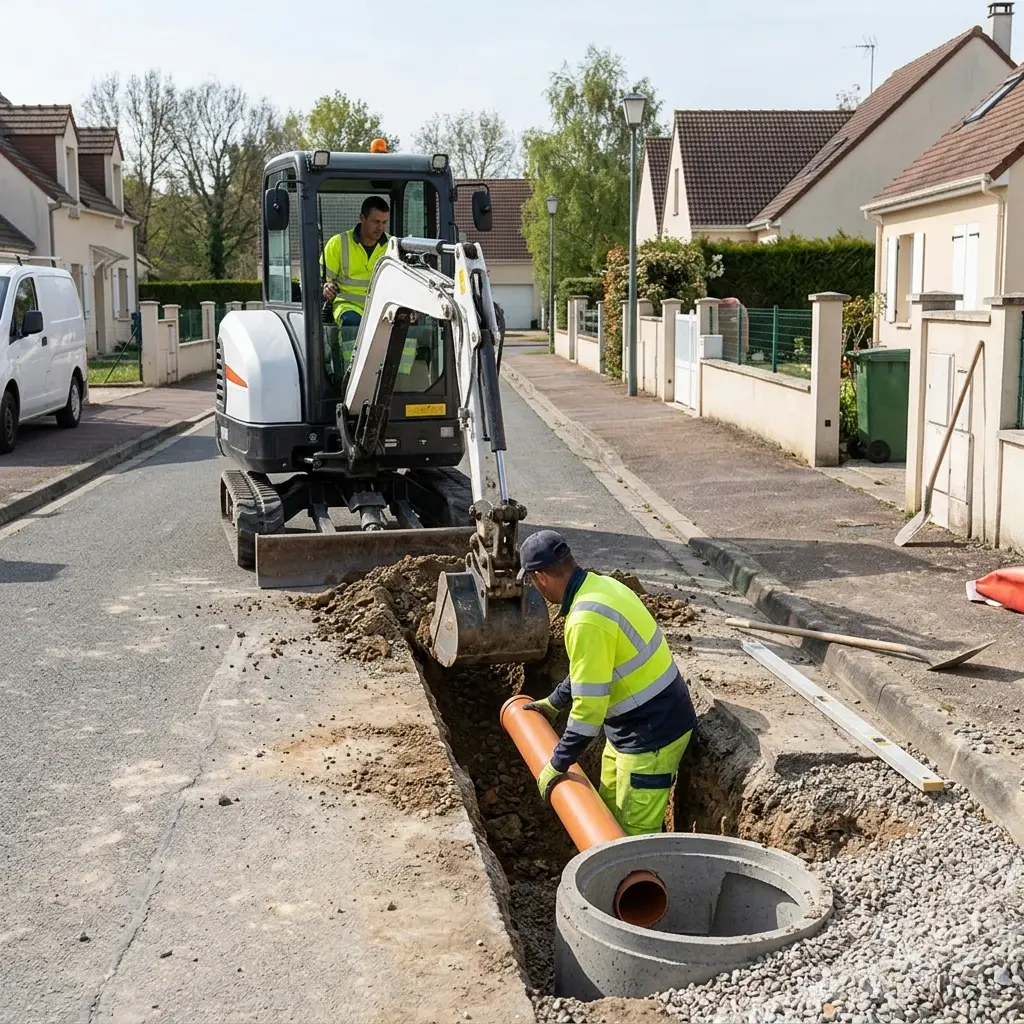 Raccordement au tout à l'égout Quincy-Voisins (77860)