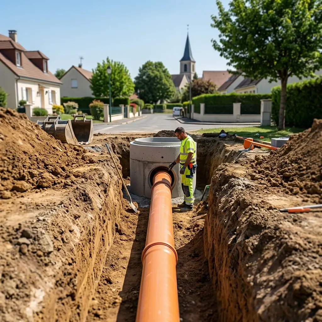 Raccordement au tout à l'égout Gironville (77890)