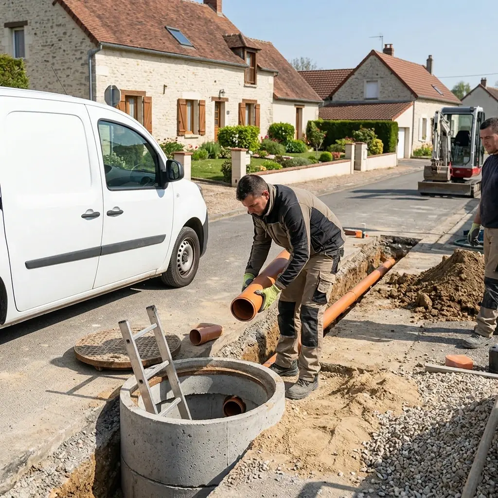 Raccordement au tout à l'égout Chailly-en-Bière (77930)