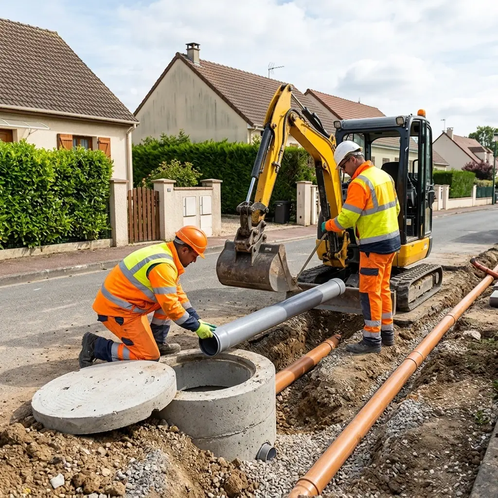 Raccordement au tout à l'égout Saint-Germain-sur-École (77930)
