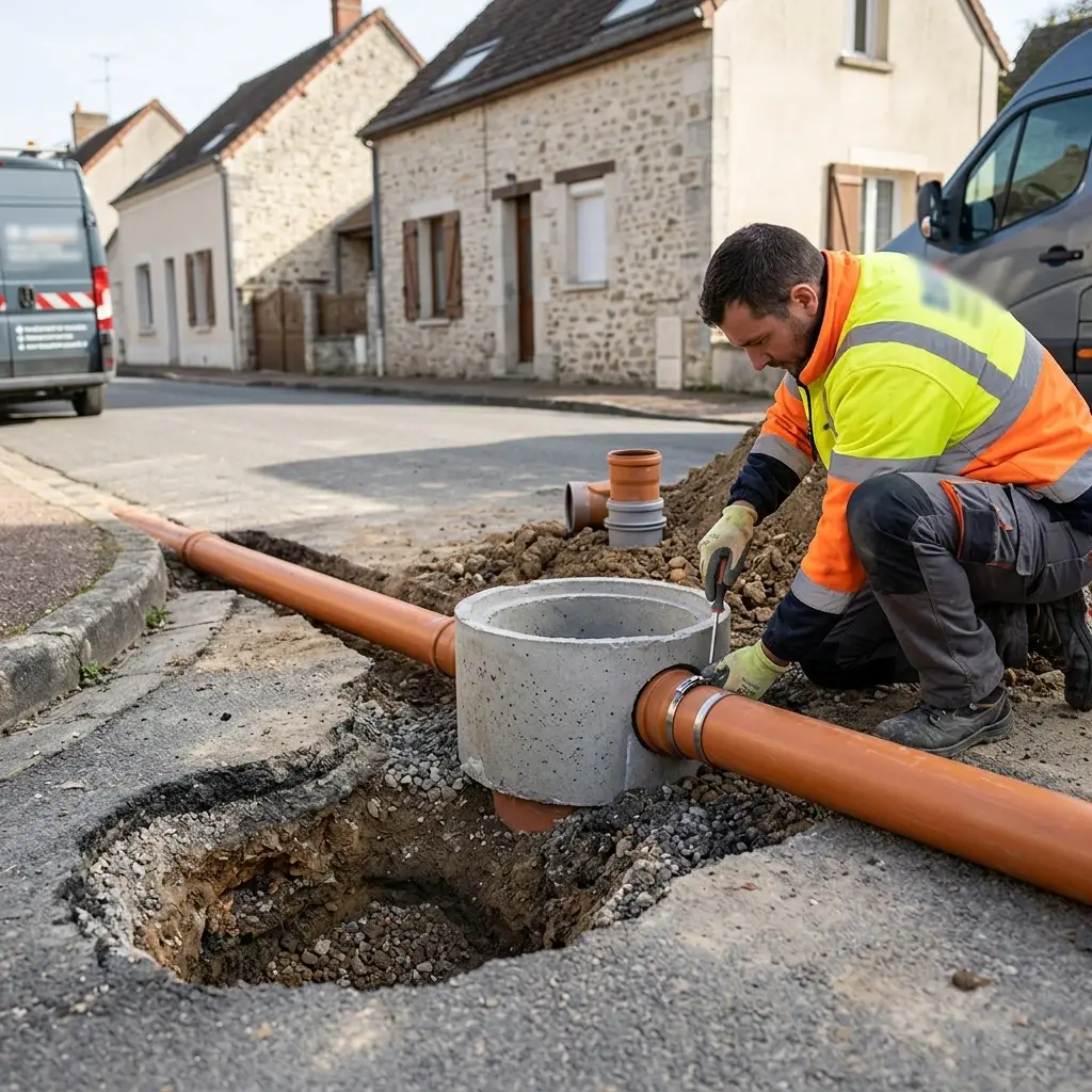Raccordement au tout à l'égout Saint-Sauveur-sur-École (77930)