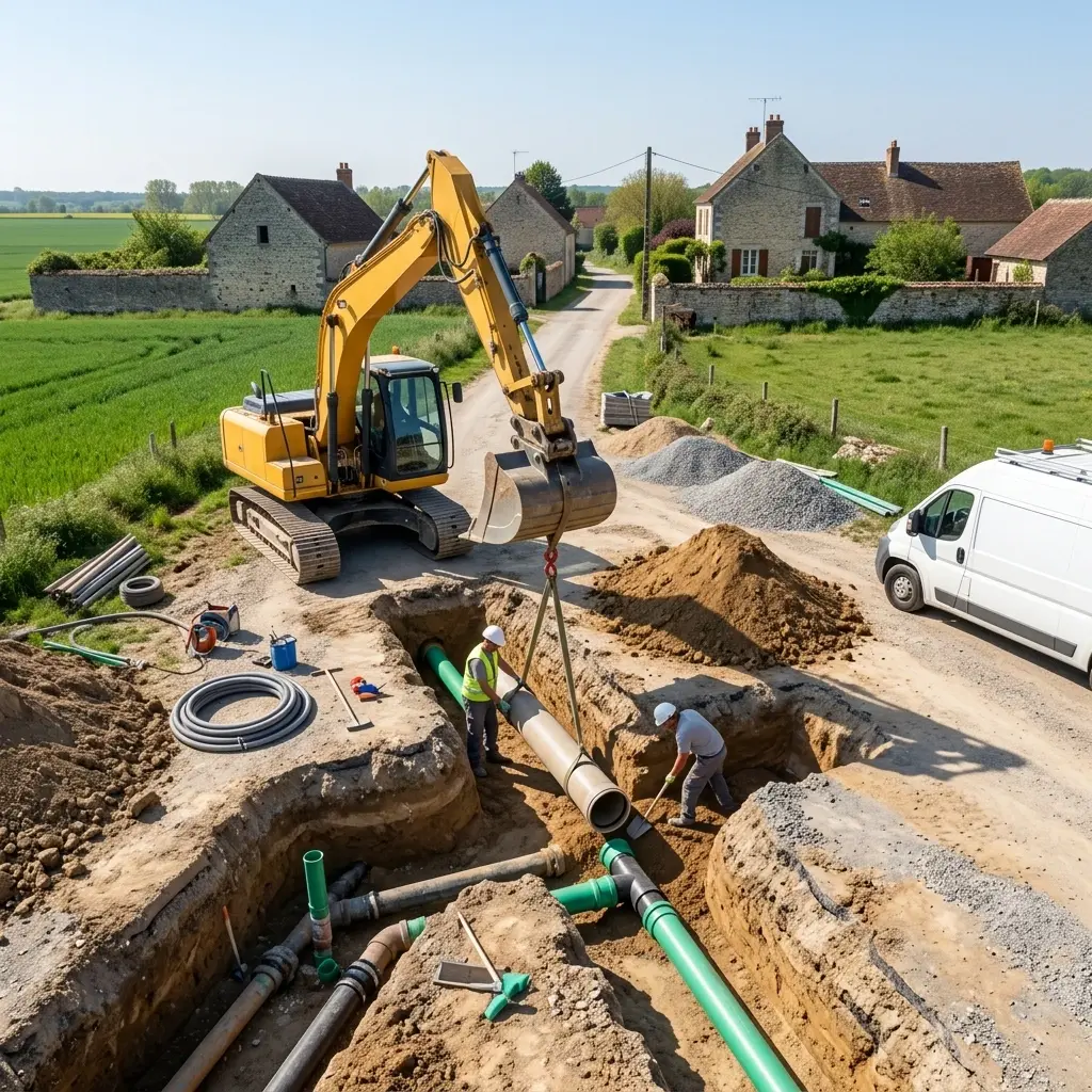 Raccordement au tout à l'égout Brosse-Montceaux (77940)