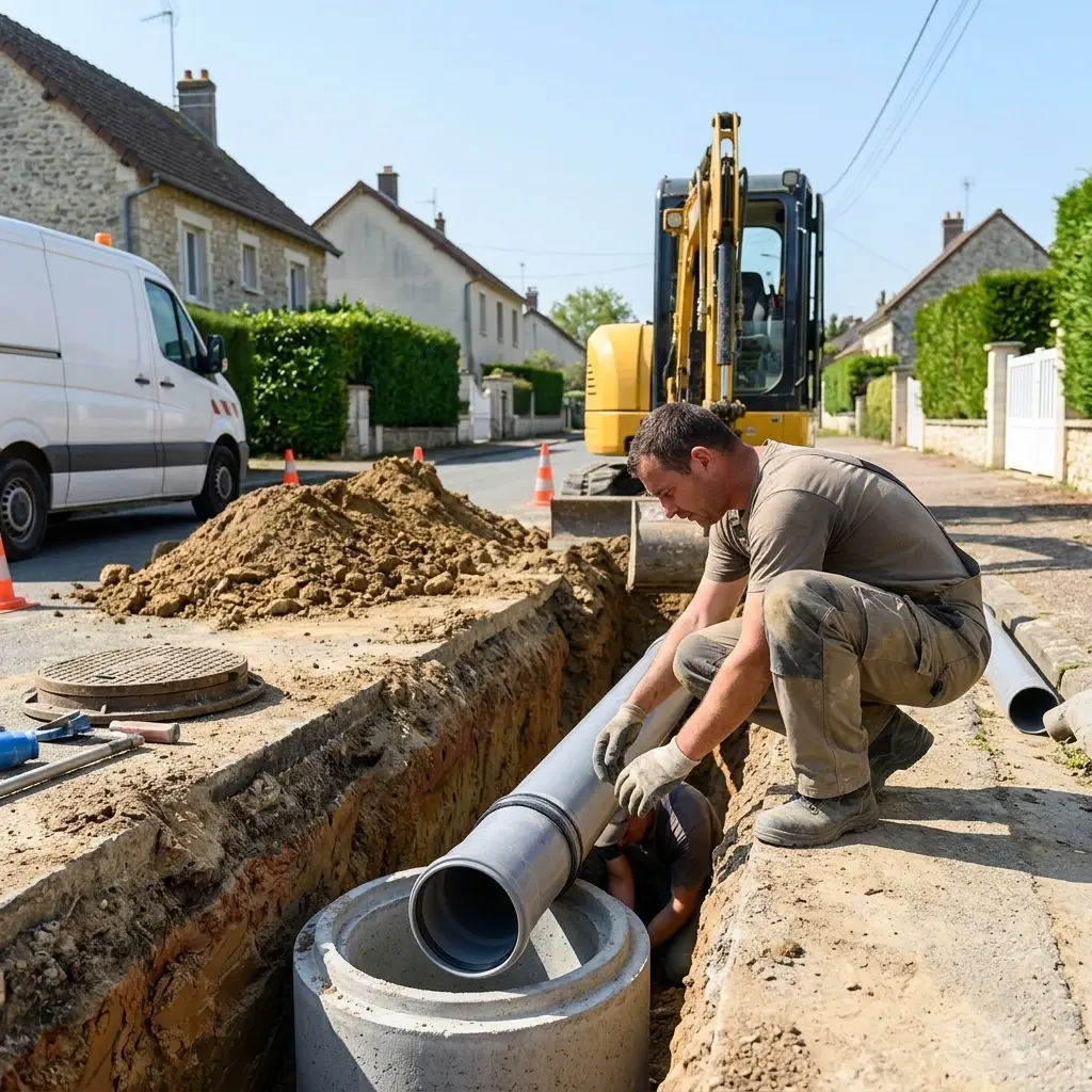 Raccordement au tout à l'égout Montmachoux (77940)