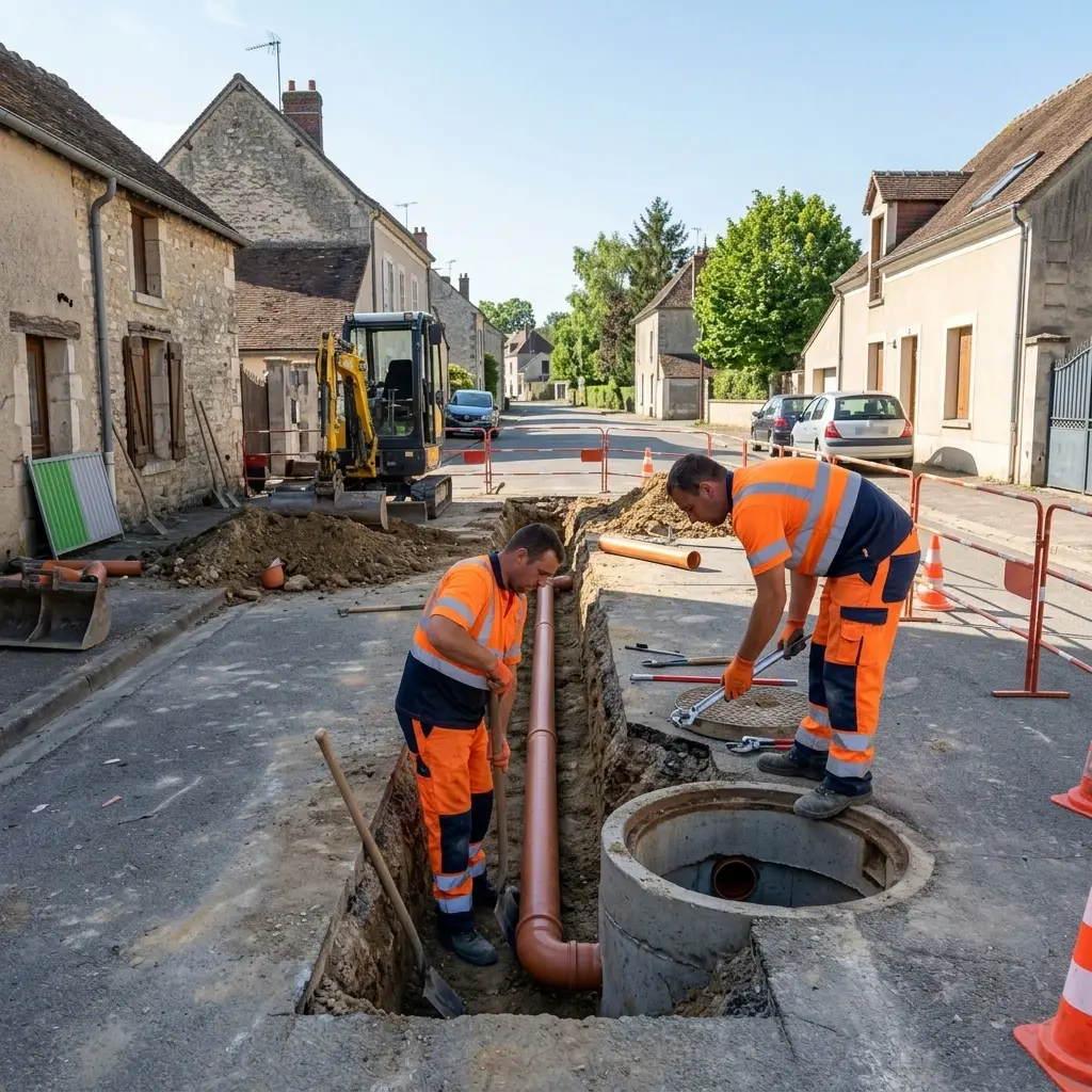 Raccordement au tout à l'égout Voulx (77940)