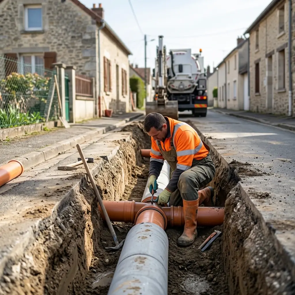 Raccordement au tout à l'égout Moisenay (77950)