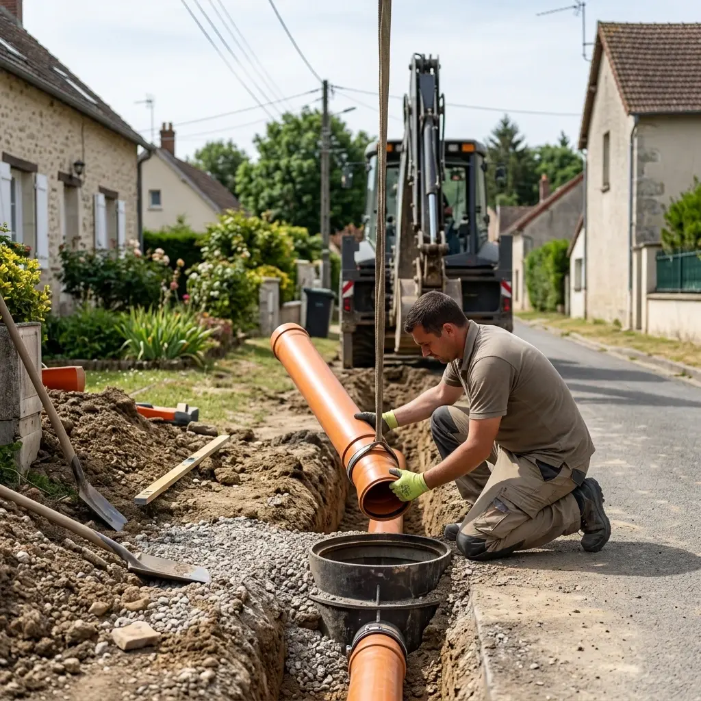 Raccordement au tout à l'égout Bannost-Villegagnon (77970)