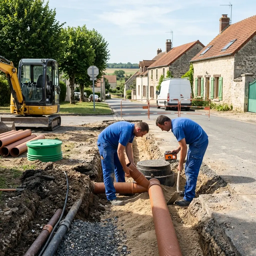 Raccordement au tout à l'égout Bezalles (77970)